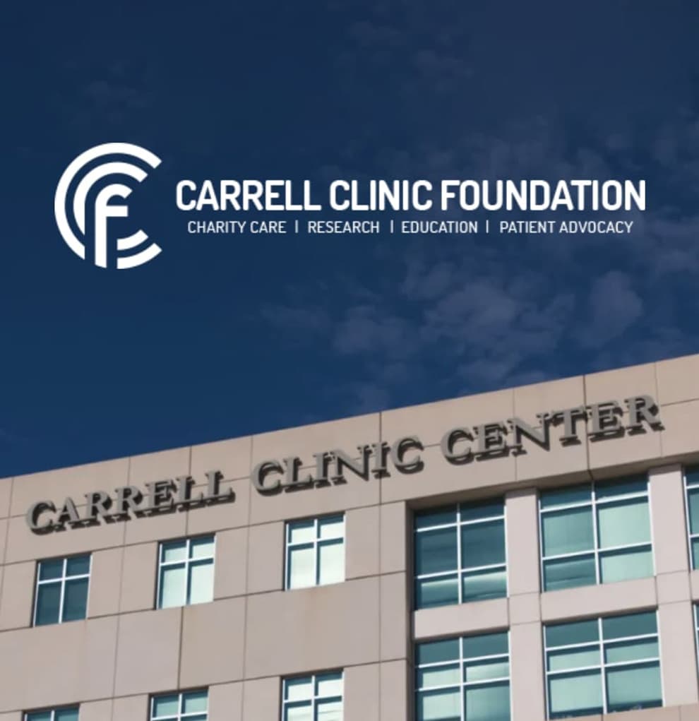 Carrell Clinic Foundation building photo with logo