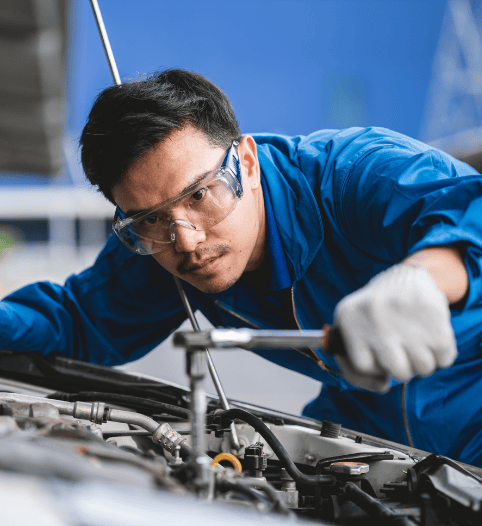 man working on an engine