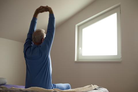 Stock Image of Man Stretching