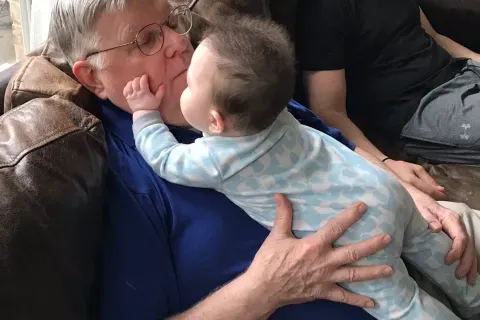 Happy patient with family