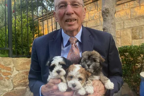 Patient Happy with Puppies