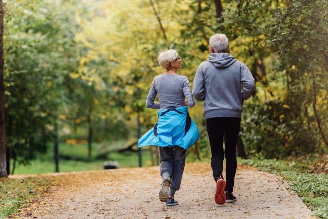 Stock Image of Couple Walking