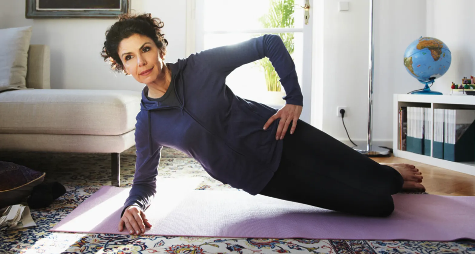 woman doing yoga