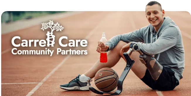 Athlete resting next to a basketball