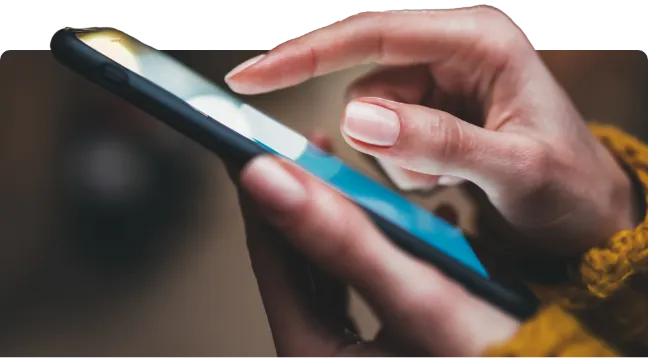 patient using a smartphone