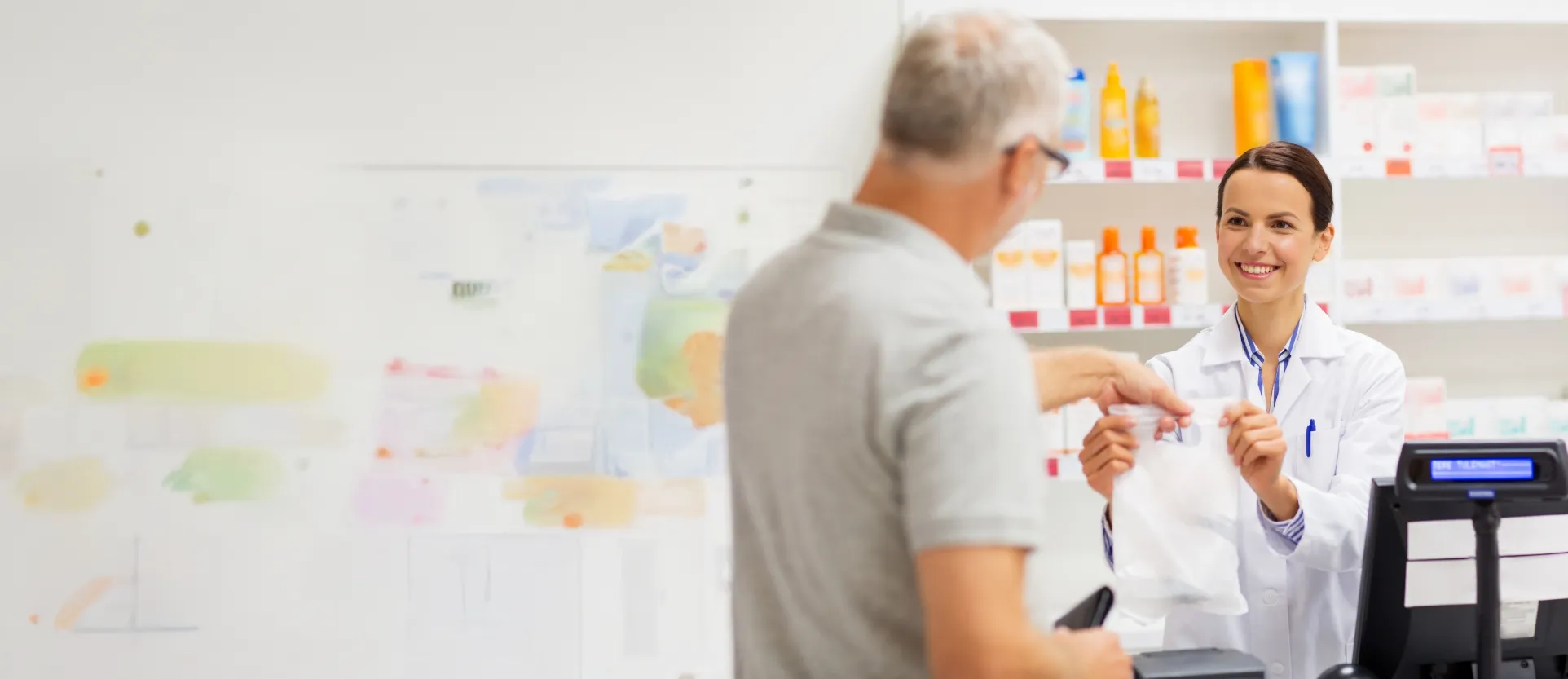 patient speaking with a pharmacist