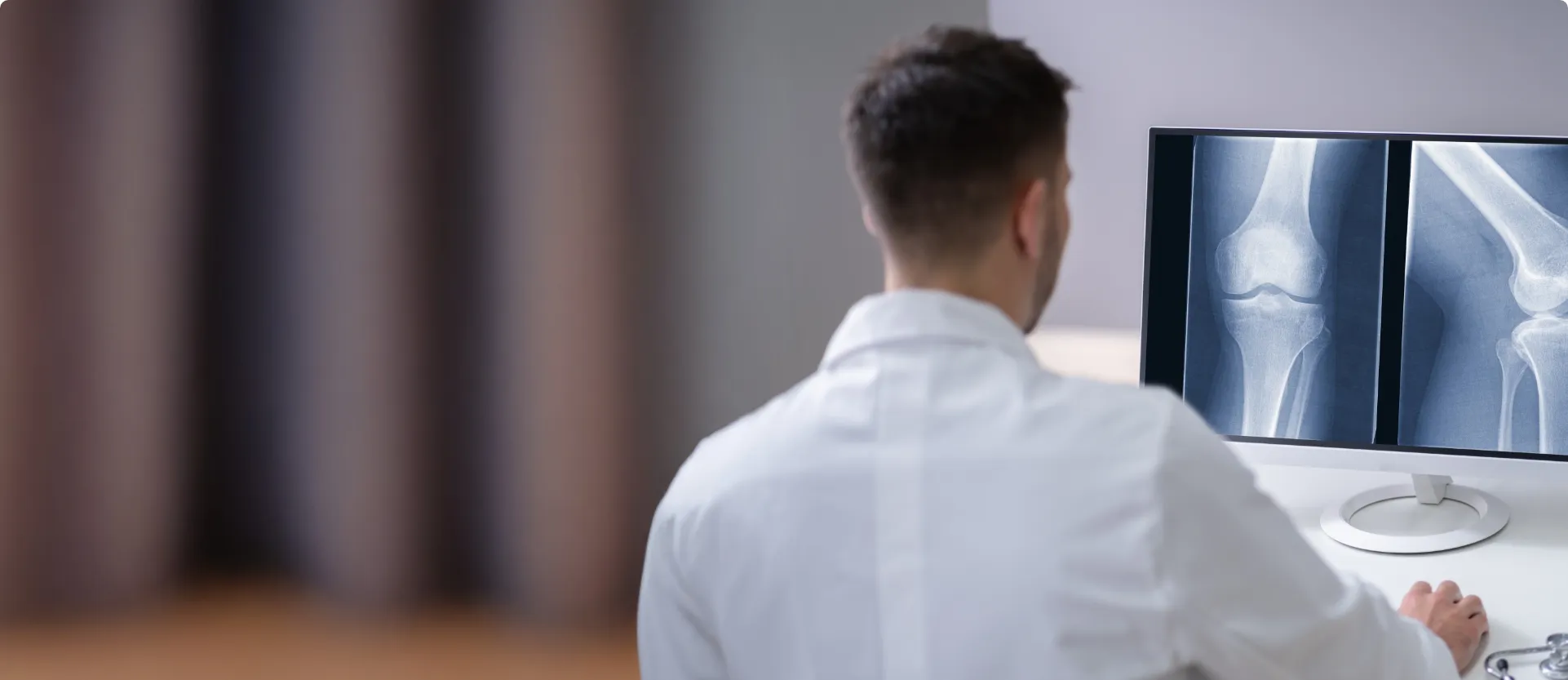 doctor reviewing an x-ray